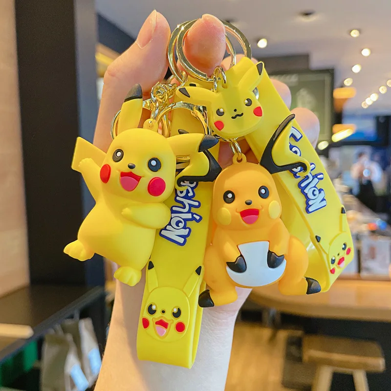 Porte-clé Pokémon Pikachu Authentique, Lanière Mobile, Personnages De  Dessin Animé, Minnie, Tortue, Poupée, Voiture, Sac, Cadeau D'anniversaire -  Figurines - AliExpress