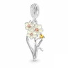 New DIY Charm Beads Jewelry Gift Black Red Roses Daisy Lily Plum blossom Tulip Fit Original 925 Sterling Silver Bracelet 3