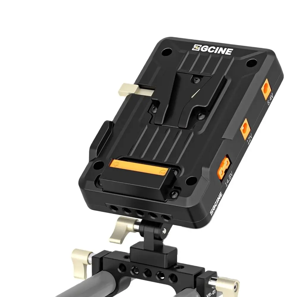 Zgcine Vp1 V Piastra Di Montaggio Pd 14.8V Con Morsetto Per Asta Da 15Mm Adattatore Per Piastra V-Lock Per Batteria Standard V