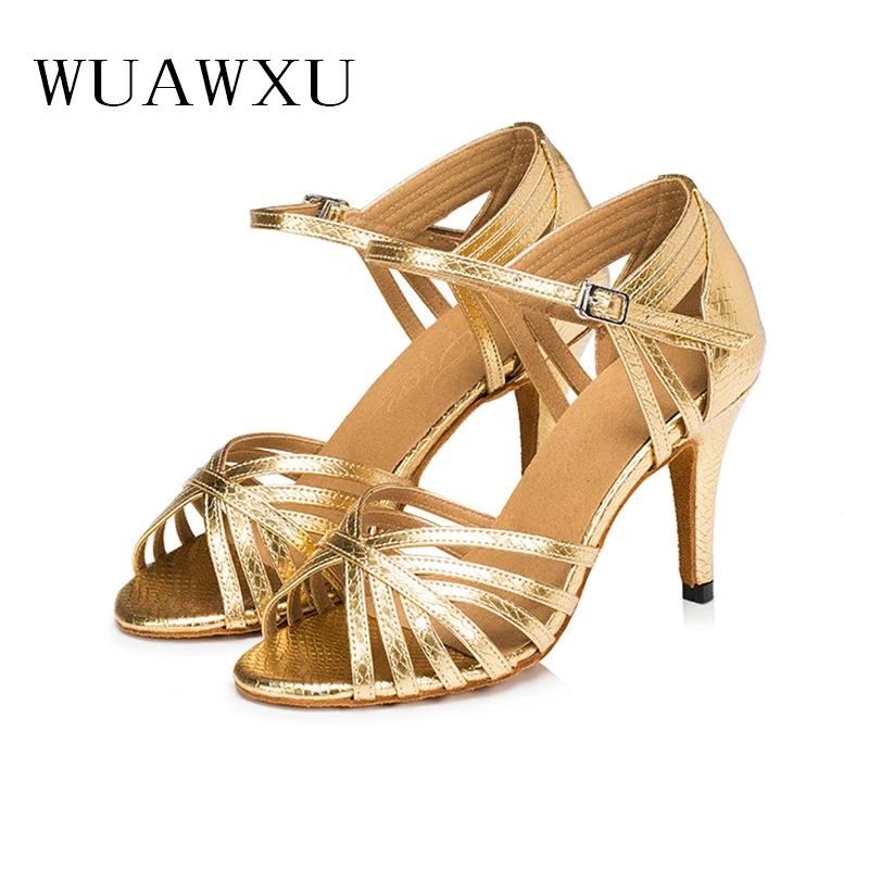 NATASHA New Latin Dance Shoes Professional Dance Shoes Gold High Heel Women's Dance Shoes Performance Dance Shoes Walk Show Danc 2