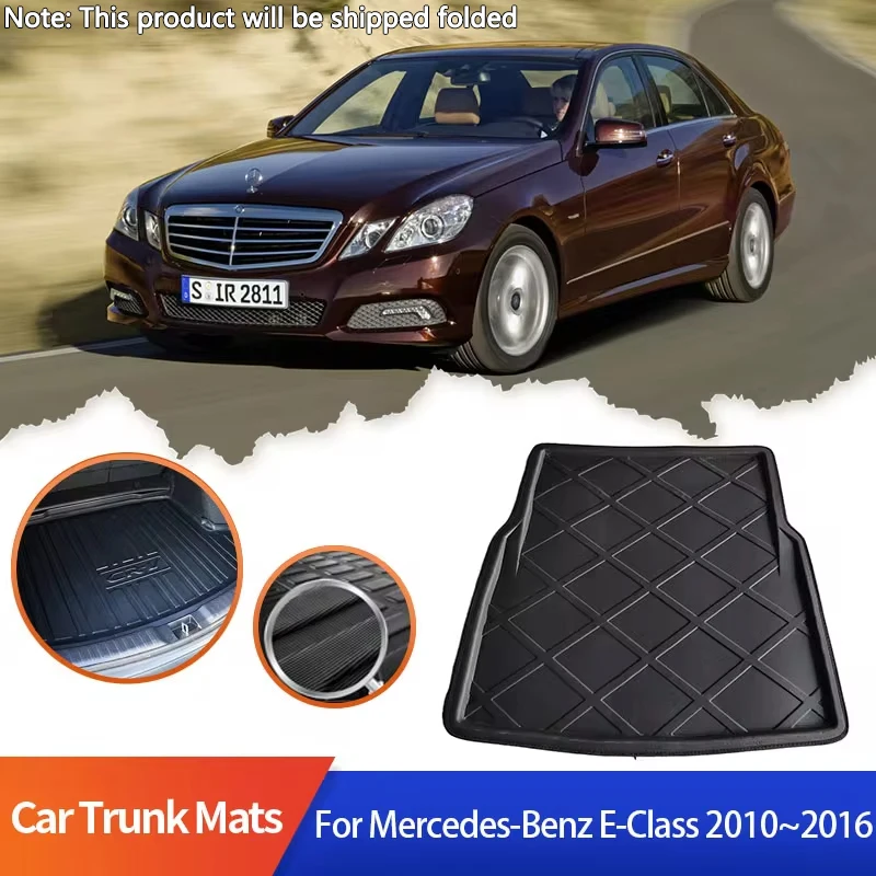 Jeu De 4 Tapis De Sol En Caoutchouc Noir Pour Mercedes Classe E W212 (2009-2016) – Antidérapant, Imperméable – Garantie 2 Ans