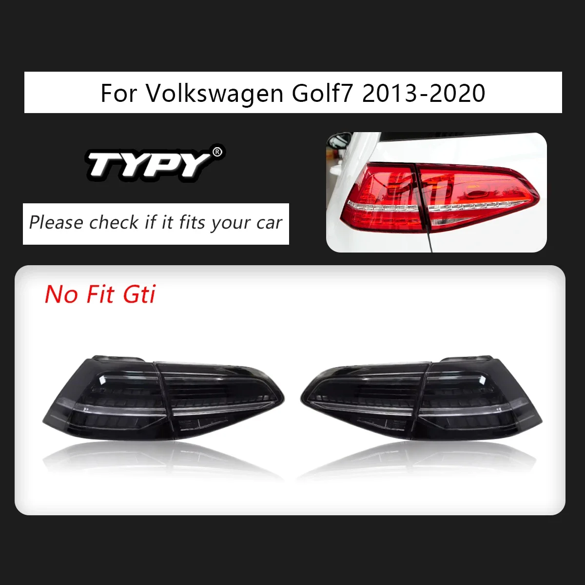 ゴルフ7 ゴルフ7.5 社外7.5ルックLEDシーケンシャルテールランプASSY フォルクスワーゲンゴルフmk7,golf7.5 tsi tdi 2013-2019用の