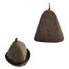 2PCS 3mm Thick 100% Wool Sauna Hats to the Sauna With Steam for bath and sauna acessories wool 1