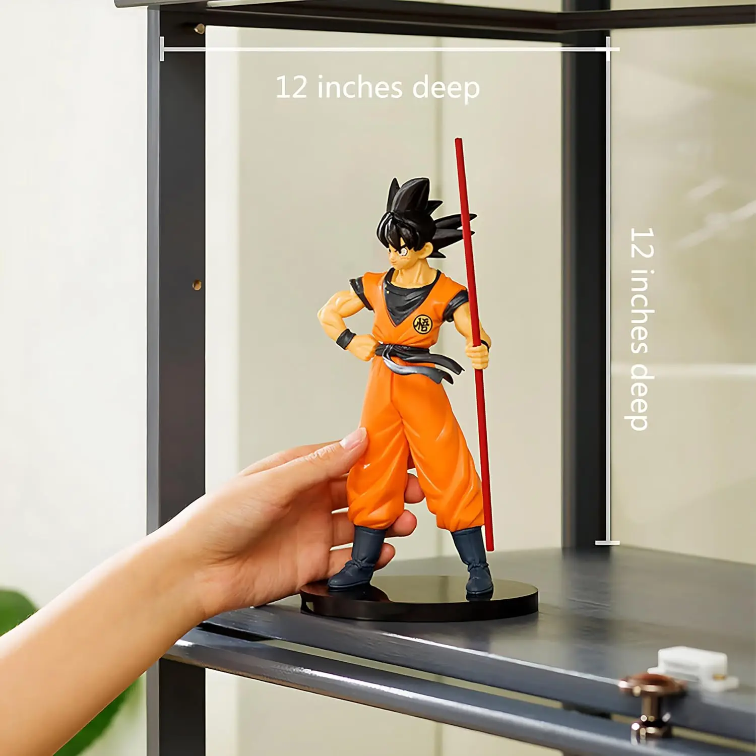 5-Tier Display Cabinet with Acrylic Glass Doors, Display Cases for Collectibles, Toy Organizers Rack & Kids Bookcase