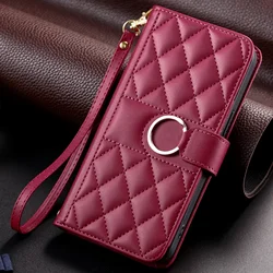 Elegant Leather Wallet Case with Flip Cover and Phone Holder - iPhone 6 6 S 7 8 (Red)