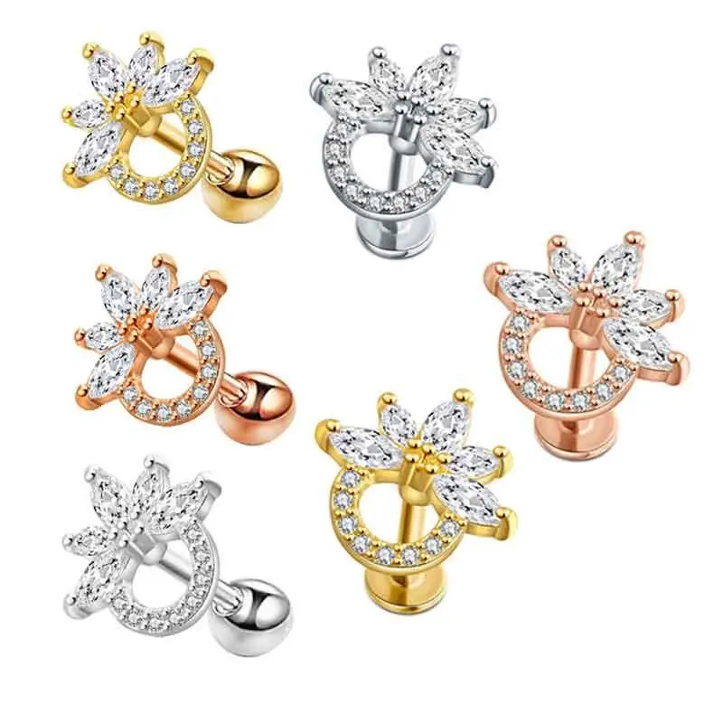 

Guemcal 1 Pc New Stainless Steel Lip Ring Ear Accessories Piercing Ornaments Lip Stud Star Ear Stud Ear Bone Spikes
