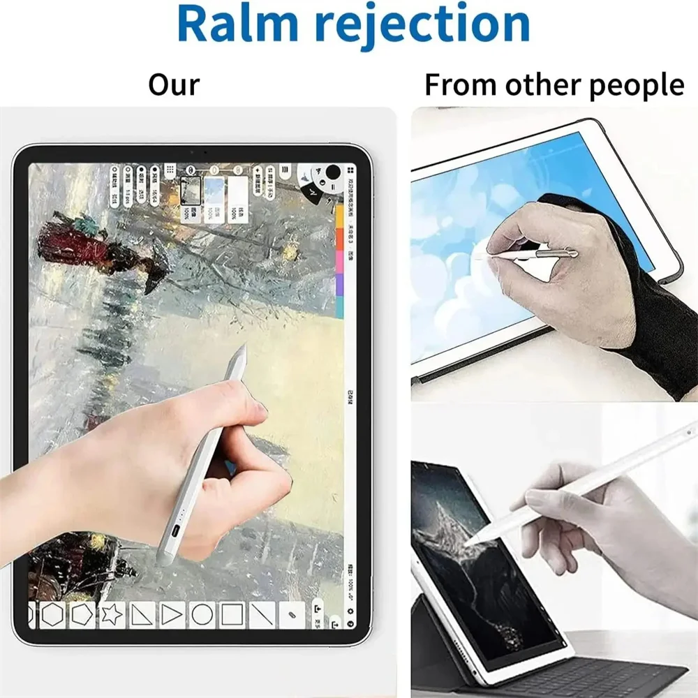 Universal Stylus Pen For Apple Pencil with LED Power Indicators Palm Rejection Touch Pencil for 2022 2021 2020 2019 iPad pencil