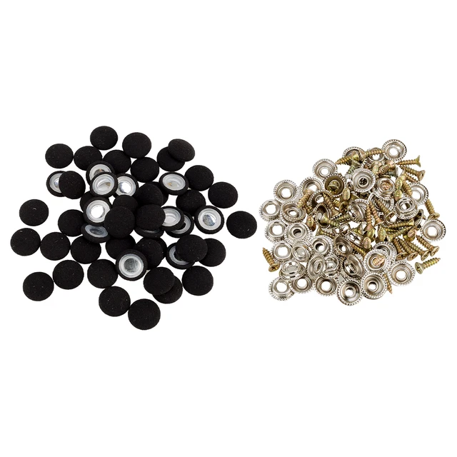 Swpeet 272Pcs Velvet Black Car Roof Headliner Repair Rivets Repair Button  with Twist Pins and Installation