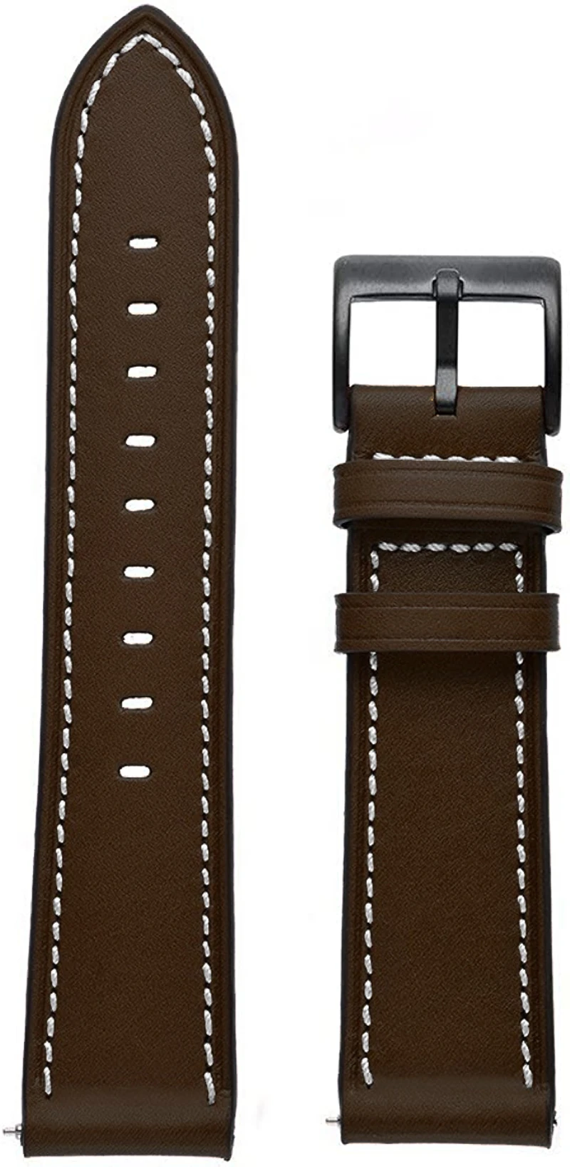 Premium 22mm Leather Smartwatch Wristband Bracelet