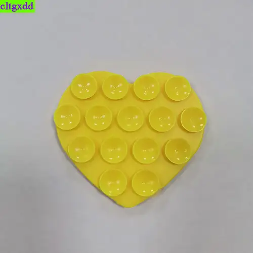 cltgxdd 1piece heart-shaped double-sided suction cup silicone phone holder with 15 suction cups, powerful selfie function - Image 16