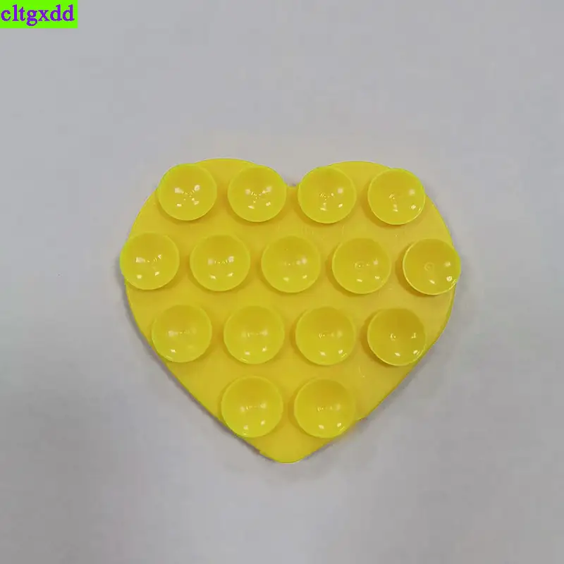 cltgxdd 1piece heart-shaped double-sided suction cup silicone phone holder with 15 suction cups, powerful selfie function - Image 16