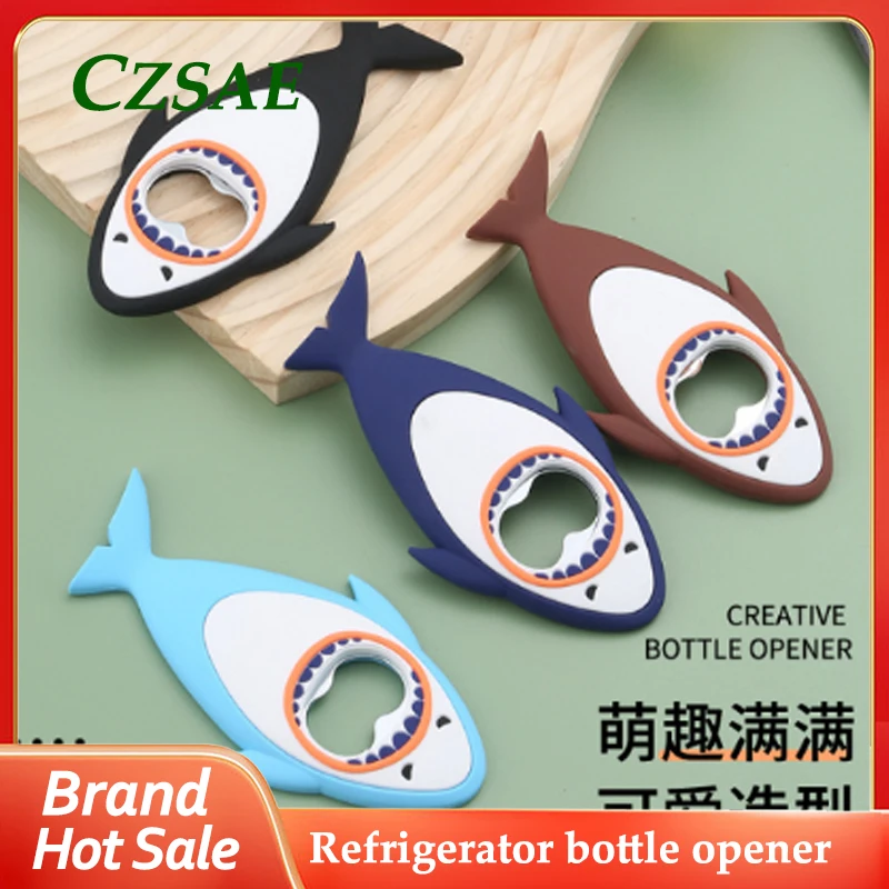 

Creative Refrigerator Bottle Opener Cute Cartoon Animal Shark Portable Stainless Steel Bottle Opener Kitchen Bar Accessories