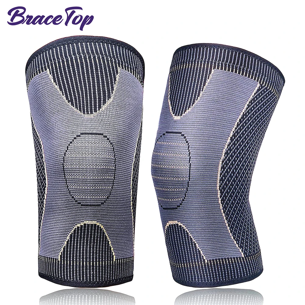 BraceTop Copper Knee Brace Sleeve for Unisex Arthritis Pain Relief & Support Compression Knee Sleeve for Pain MCL ACL 1 PC