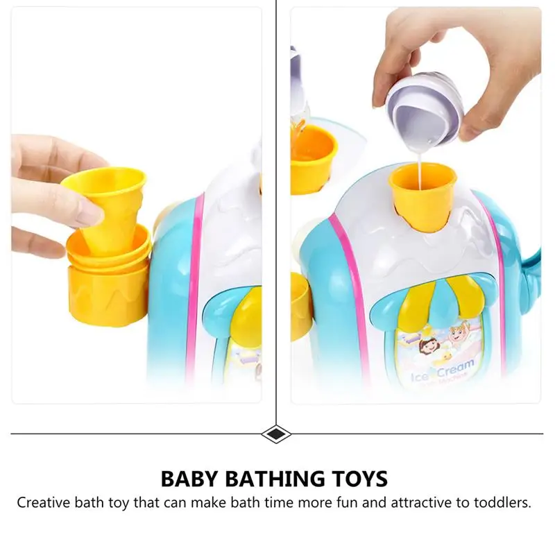 Ice Cream Bubble Machine Kids Blower Toy Children'S Bathroom Water Toy Creative Bubble Maker Baby Shower Play Water DIY Toy 5