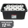 17 Gallon Snap Lid Plastic Storage Bin, Black/Red, Set of 4 3