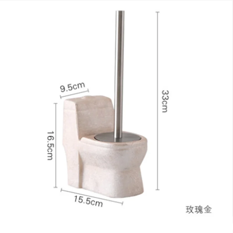 BURSTENMANN Round Ceramic Toilet Brush Set 