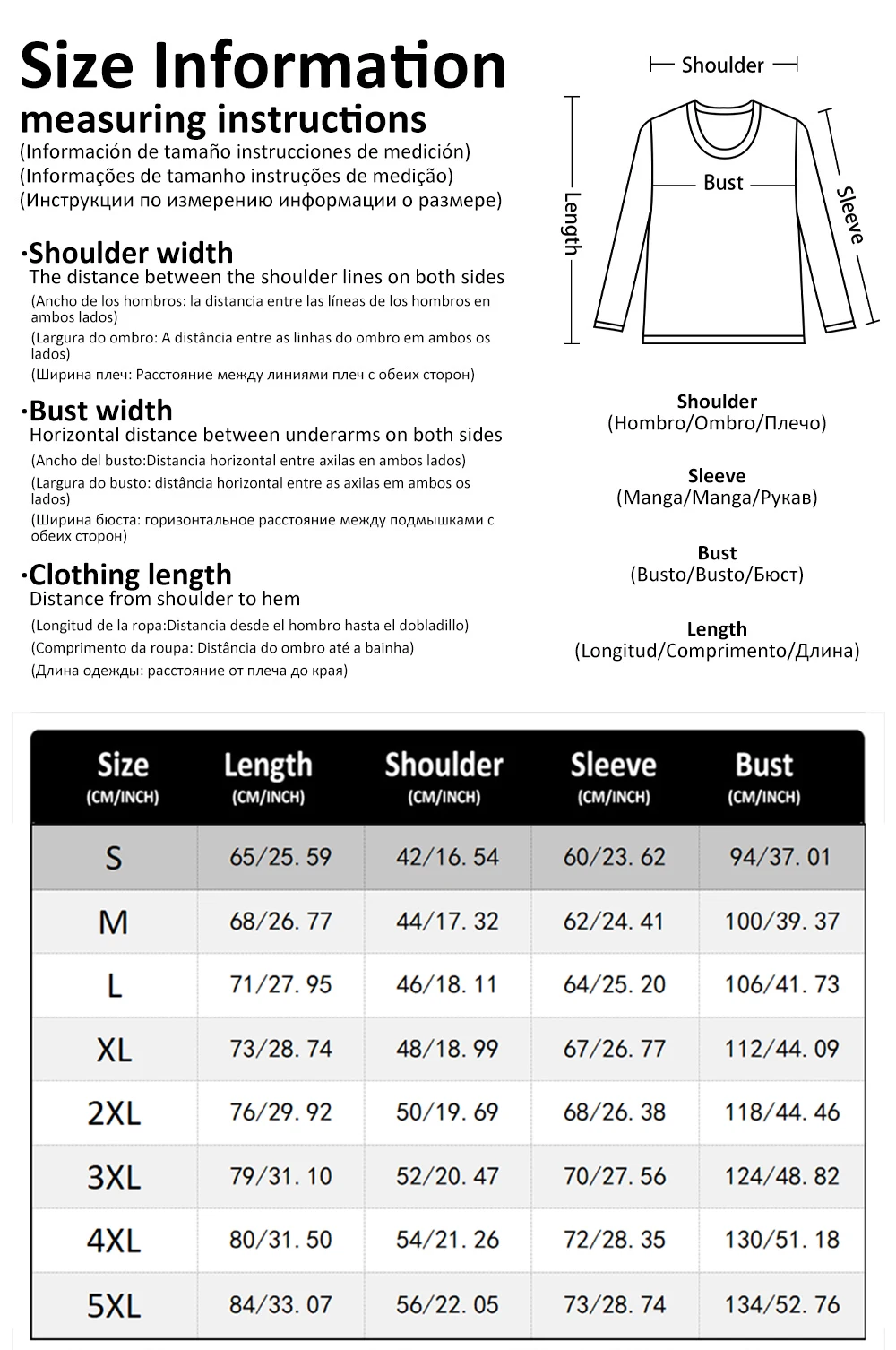 Crew Neck Clothing Womens Sweatshirt Size Chart Men's Long Sleeves