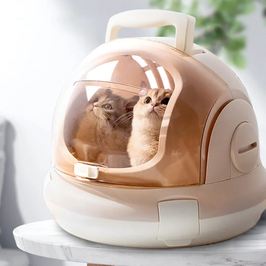 

Прозрачная сумка для переноски кошки в виде космической капсулы, уникальный портативный уличный рюкзак для кошек, воздухопроницаемые товары для домашних животных