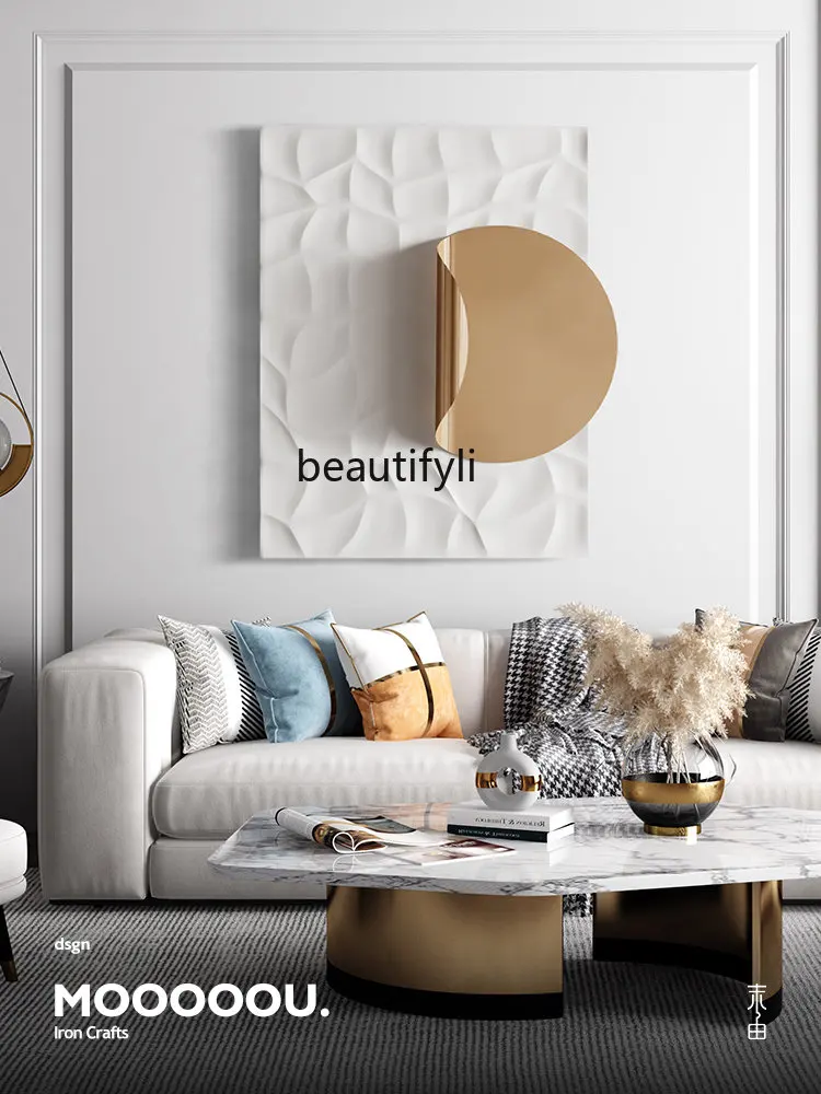 

zq Italian Light Luxury Wall Decoration Pendant Soft Outfit Decoration Modern Simple Hallway Background Wall Hanging