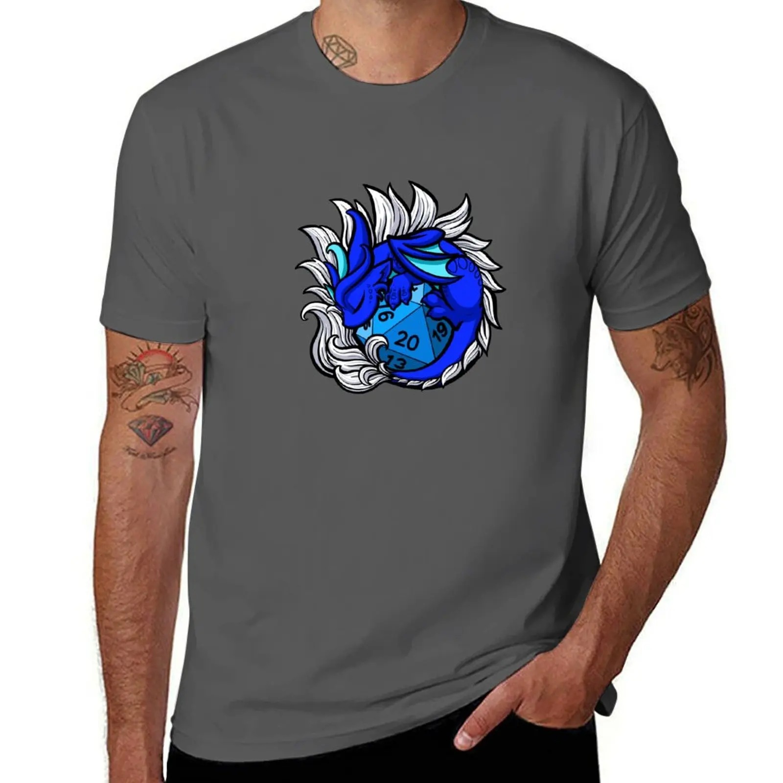 

Sleeping Dice Dragon T-shirt quick drying shirts graphic tees Short sleeve tee sublime mens champion t shirts