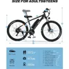 Speed Mountain Light Electric Bicycle, equipped with a peak 750W 22MPH brushless motor and a 375Wh detachable battery 6
