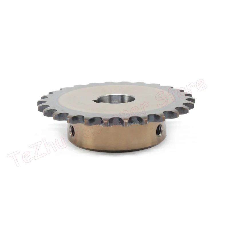 08B Chain Gear 9 10 11 12 13 14 Teeth 45# Steel Precision Industrial Drive Sprocket Wheel Keyway Bore 10-28mm Pitch 12.7mm 1pcs