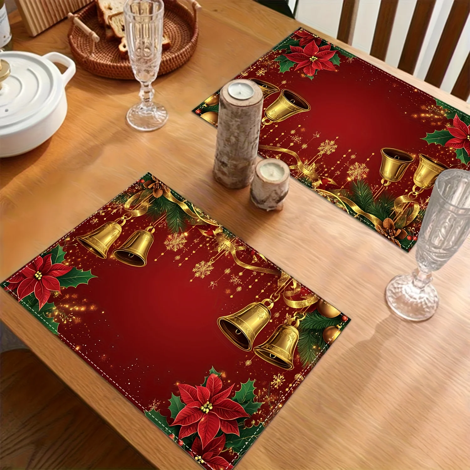 Golden Bells Christmas Placemats 2