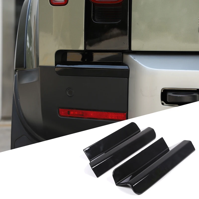 

For Land Rover Defender 90 110 2020-2024 ABS Black Car Rear Bumper Both Sides Tail Lamp Lower Trim Cover Exterior Accessories