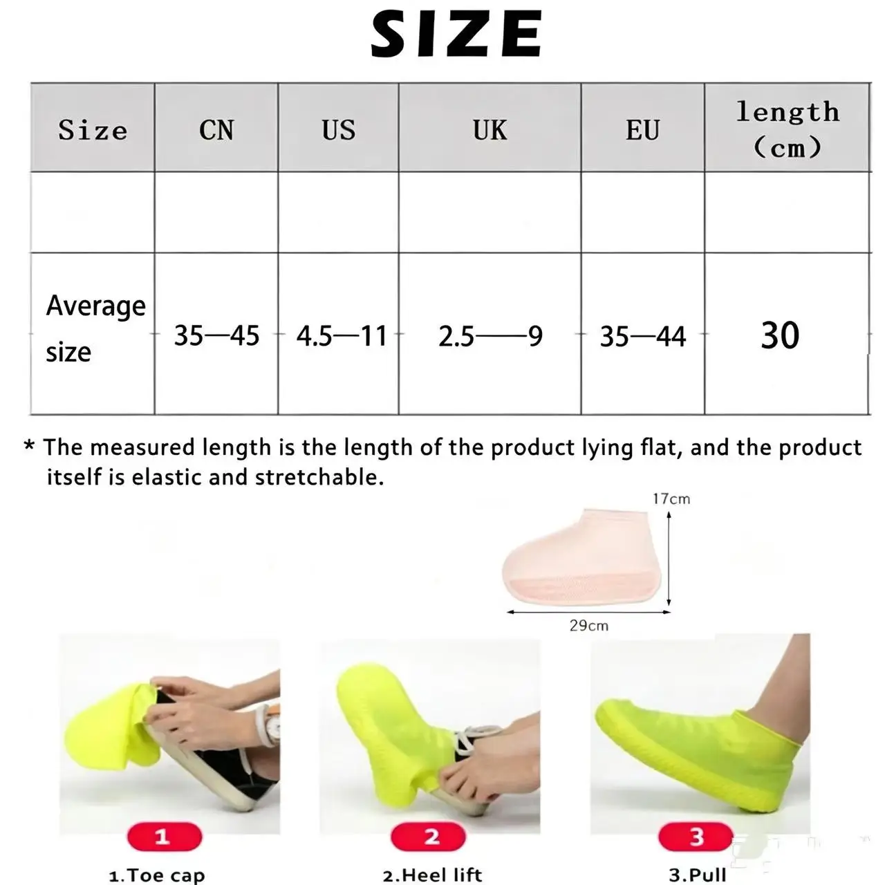 Durable Waterproof Non-Slip Silicone Shoe Covers