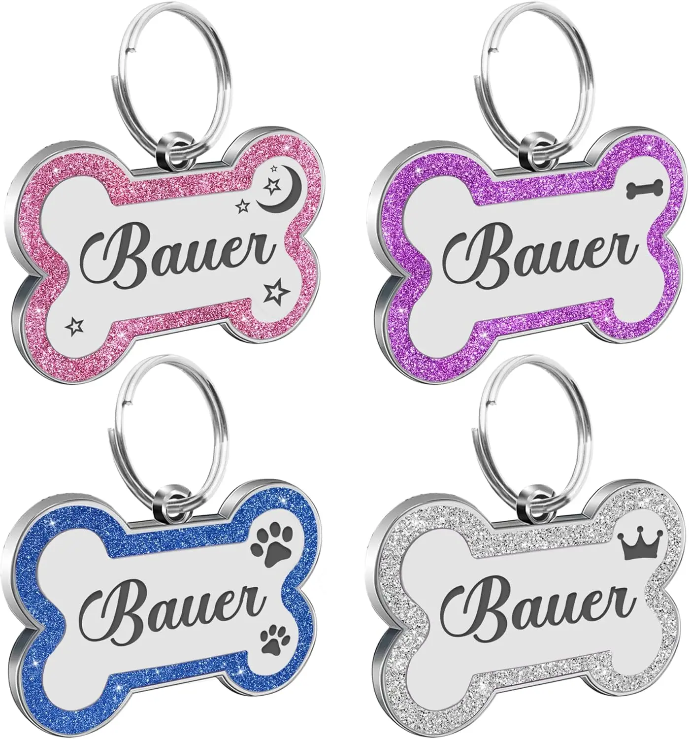 Personalized Pet Dog Name Tag – Custom Engraved ID Tag with Any Name & Text
