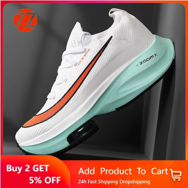 

2024 NEW Marathon Air Cushion Men Sports Running Shoes Breathable Lightweight Women's Comfortable Athletic Training Sneakers