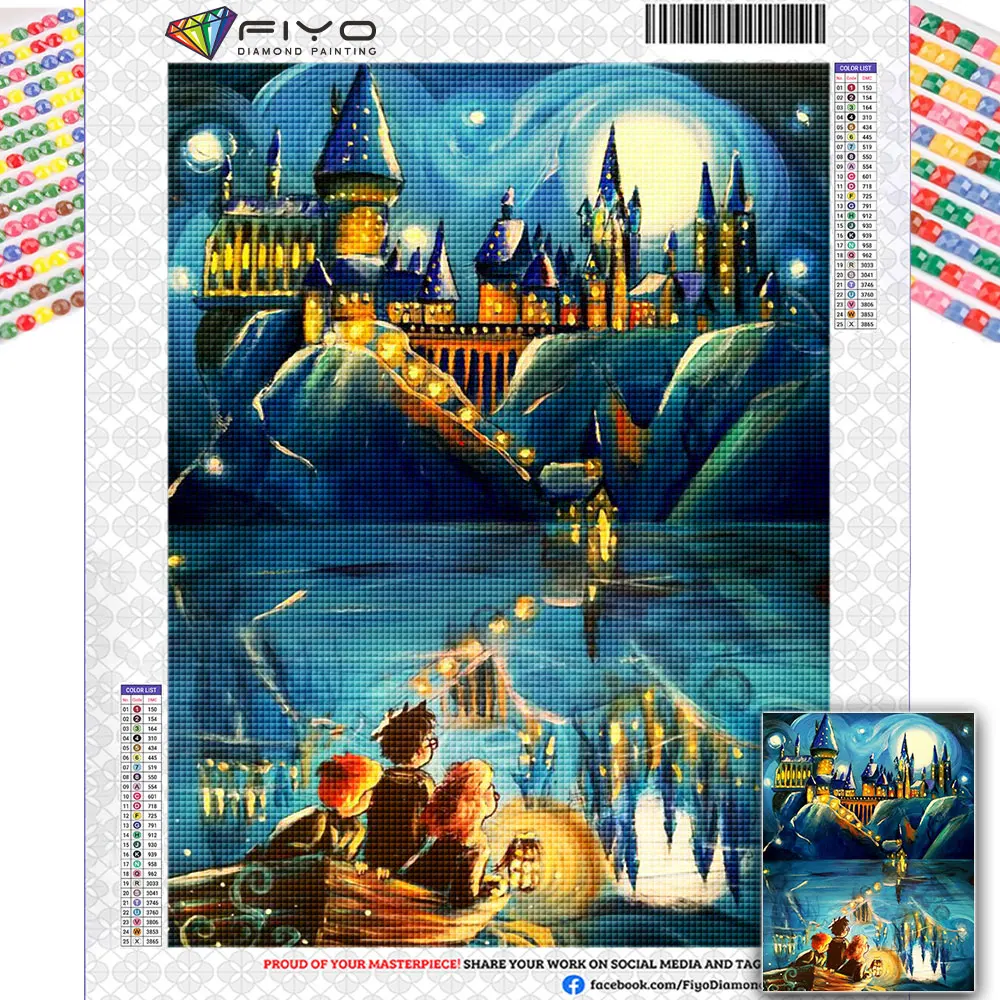 Cheap 5d Diamond painting Embroidery Cross Stitch Castle Pictures of  Rhinestones Diamond Art Painting Kits Landscape Decor for Home