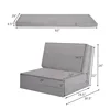 Convertible Fold Down Chair Flip Out Lounger Sleeper Bed Couch Grey 3
