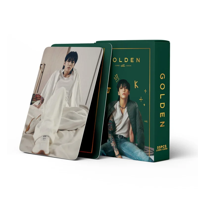 

Customized.product.Jung kook GOLDEN Kpop Idol Group Merch 55pcs/box Bangtan Boys V Magazine Octorber Photocard Lomo Card Photo