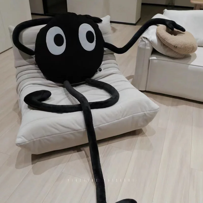 Cute Bla Coal Ball Pillow Funny Long Legged Doll Plu Toy Gift Adult Universal PP Cotton Filled Cuion Toy Doll