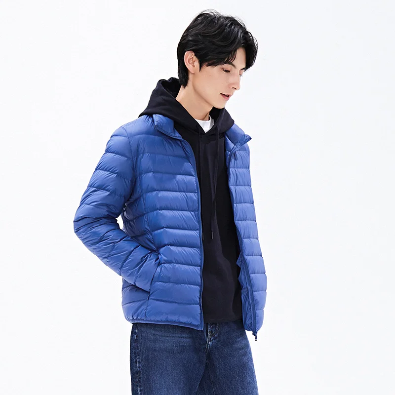 Autumn And Winter Men's Duck Down Jacket Ultra-thin Thermal Insulation Spring Jacket Men's stand Collar Coat