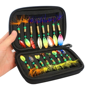 16pcs Fishing Spoons Lures Metal Baits Set for Trout Bass Casting Spinner Fishing Bait with Storage Bag Case 1
