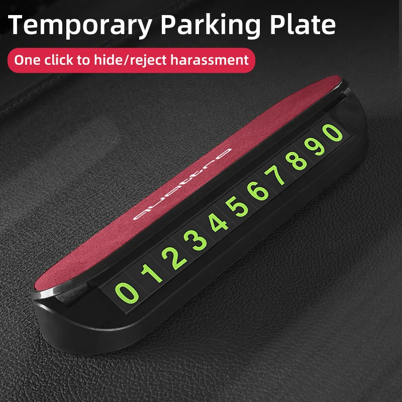 Car Interior Temporaneo Stop Sign Parking Number Card Decorazione Per Audi Quattro Tt A3 A4 A6 A5 Q5 A1 Q7 Q3 A8 Q2 A7 Q8 Rs5