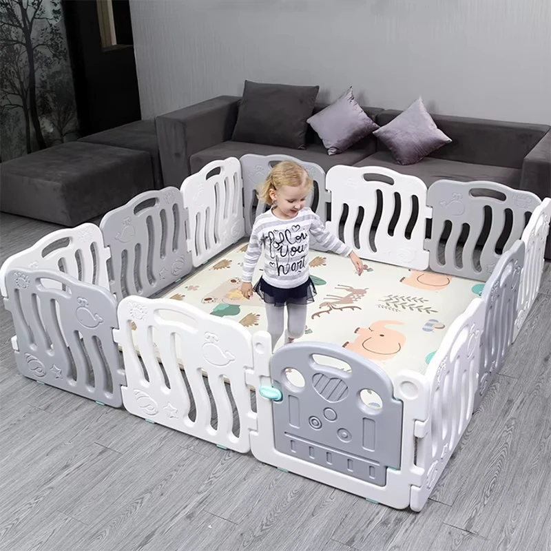 Modern Bedroom Furniture Set European Style Folding Fence Plastic Baby Trend Playpen Big Size