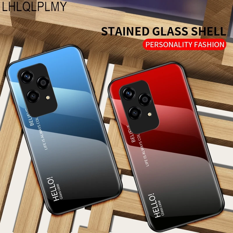 Gradient Tempered Glass Case - Colorful Protective Cover