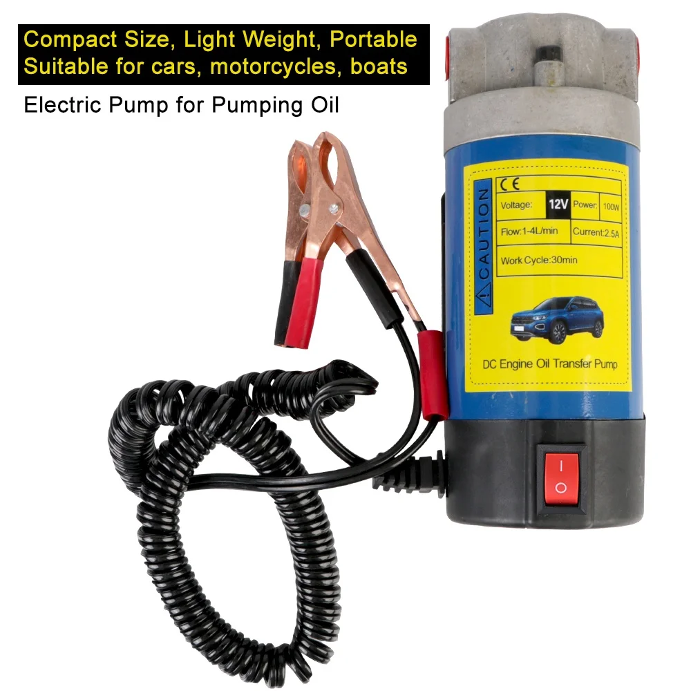  NUZAMAS 12V 100W Oil Transfer Pump, Portable Electric