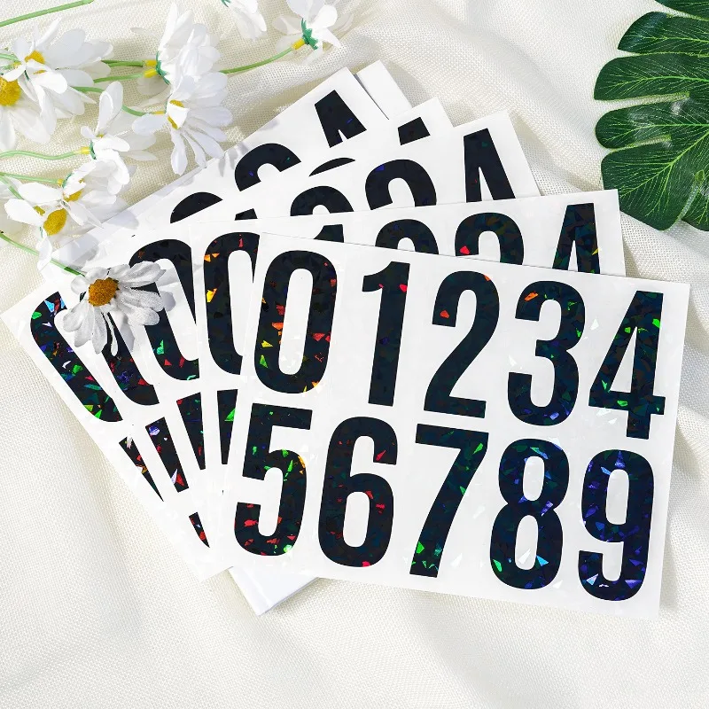 20 Sheets Vinyl Letter & Number Stickers - 1 Inch Self-Adhesive, Waterproof For Mailbox, Signs, Windows (Black & White)