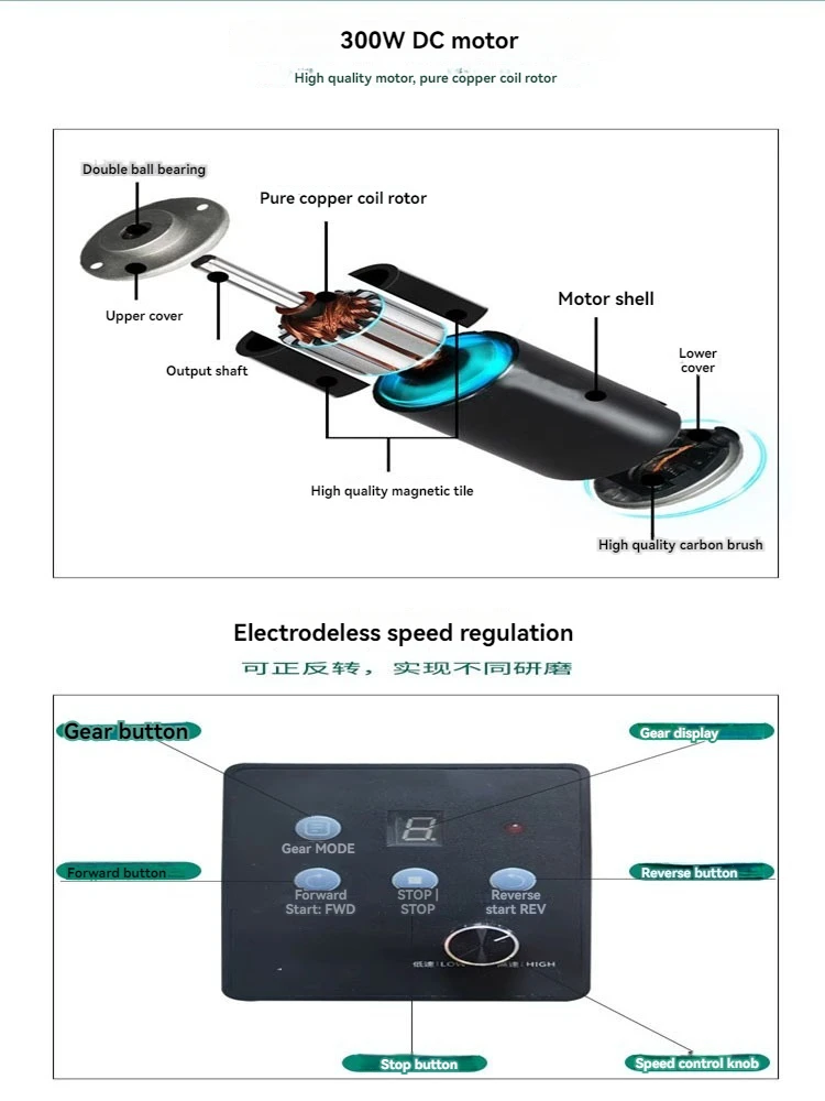 Speed-adjustable Water-cooled Electric Knife Sharpener 300W Knife Sharpener Scissors Kitchen Grinding