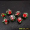 Bescon Red Ladybug RPG Dice Set of 7,  Novelty Ladybugs Polyhedral Game Dice set 5