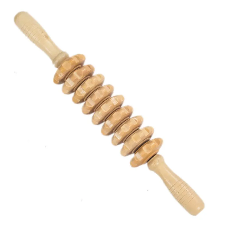 Wood nine rounds household whole body multi-purpose massage roller belly waist abdomen massage equipment