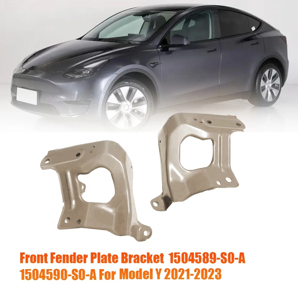 

1Pair Front Fender Bracket Plate 1504589-S0-A 1504590-S0-A for Tesla Model Y 2021-2023 Bumper Lower Fender Support