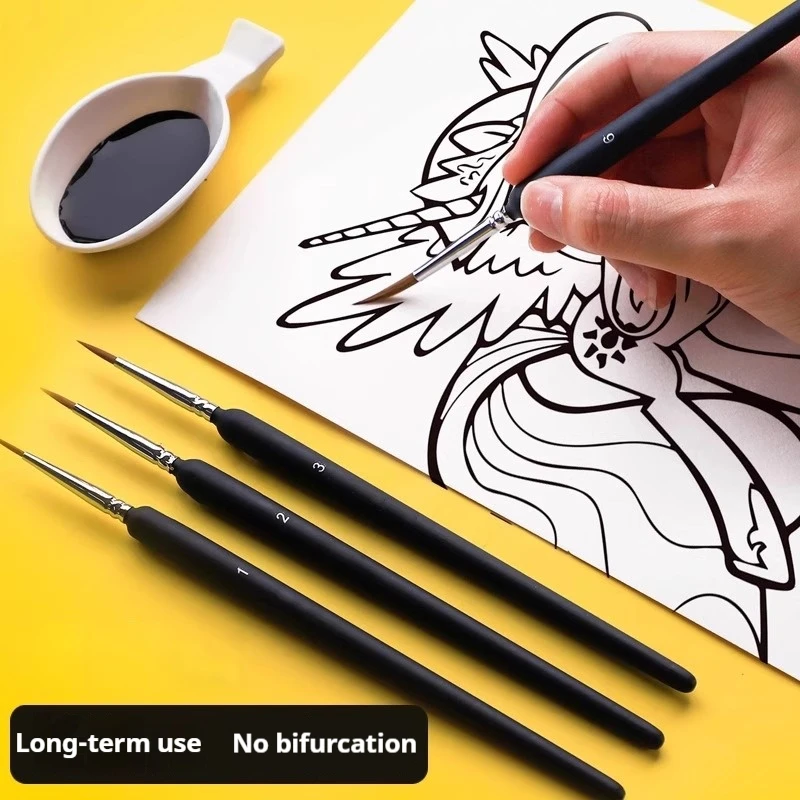 4/11개입 훅 라인 펜 세트, 수채화 유화용, 초극세사 부드러운 나일론 헤어 아트 디테일 페인트 브러쉬, 구아슈 아크릴 드로잉