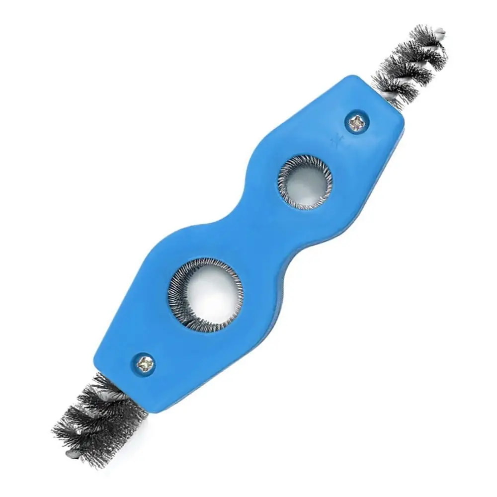 4 in 1 Double-headed Copper Pipe Brush Copper Tube Polishing Inside Outside Reamer Pipe Cleaner Chamfering Tool Pipe Deburrer