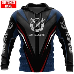 PLstar Cosmos Personalized Name Mechanic Metal 3D All Over Printed Men's Hoodie & Sweatshirt Unisex Casual zip hoodies DK538