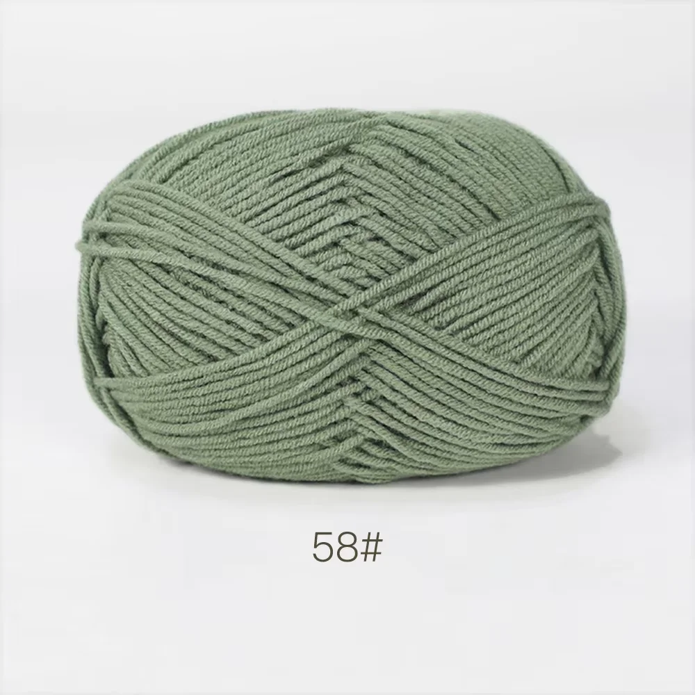 Luxurious Soft Milk Cotton Yarn Pack for Knitting and Crochet Projects - 5PCS, Total 250g
